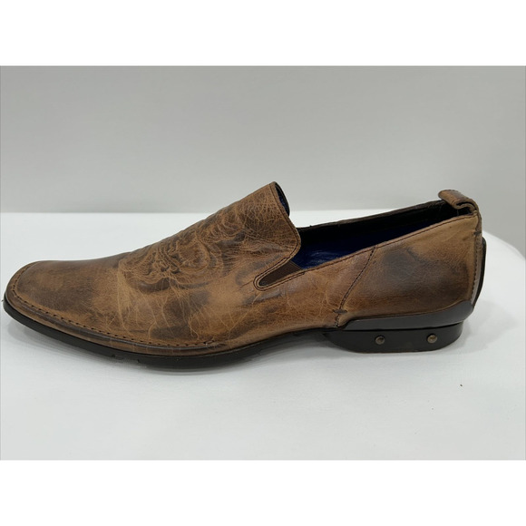 Mark Nason Mens Size 9.5‎ Brown Rock Lives Leather Dragon Shoes Square Toe W/Box main image 8